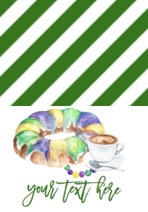 Mardi Gras King Cake Coffee Food Tent design preview