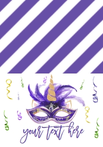 Mardi Gras Birthday Unicorn Food Tent design preview