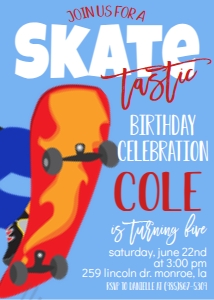Birthday Skate-tastic Skateboard Boy: Birthday Skate-tastic Skateboard Boy