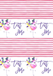 Mardi Gras Flamingle Food Tent Full Page: Mardi Gras Flamingo 5x7