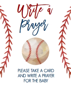 BSS Baseball Prayer for Baby 8x10 design preview