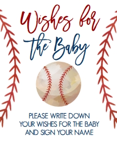 BSS Baseball Wishes for Baby 8x10 design preview