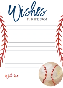 BSG Baseball Wishes 5x7: Baby Shower Baseball Invite All Star