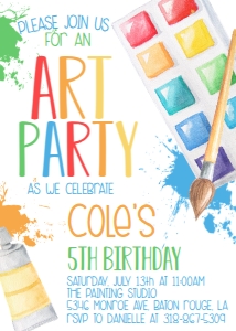 Birthday Art Party Primary: Birthday Art Party Primary