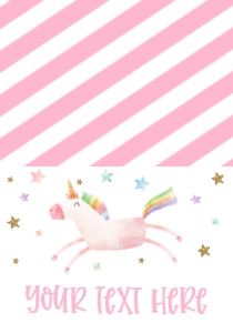 Birthday Flying Unicorn Pink Food Tent: Birthday Flying Unicorn Pink