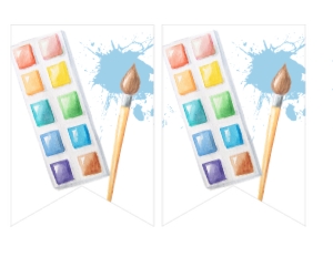 Birthday Art Party Primary Pastel Banner: Birthday Art Party Primary Pastel