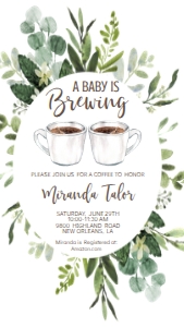 Baby Shower Baby Is Brewing Coffee Greenery AB Phone: Baby Shower Baby Is Brewing Coffee Greenery AB
