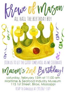 Mardi Gras Boy Birthday Crown: Mardi Gras Boy Birthday Crown