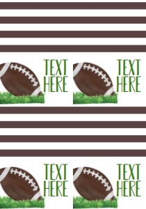 Birthday Football Game Time Food Tent Full Page: Baby Shower Football