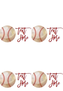 Birthday Baseball Food Tent Full Page: Birthday Baseball