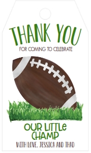 Baby Shower Football Favor Tag: Baby Shower Football