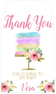 Birthday Two Sweet Favor Tag: Birthday Two Sweet