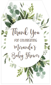 Baby Shower Baby Is Brewing Greenery AB Favor Tag: Baby Shower Baby Is Brewing Beer Greenery AB