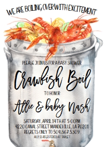 Crawfish Boil Couples Baby Shower Pot: Crawfish Boil Couples Baby Shower Pot
