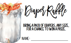 Crawfish Boil Couples Baby Shower Pot Diaper Raffle: Crawfish Boil Couples Baby Shower Pot