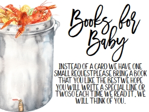 Crawfish Boil Couples Baby Shower Pot Book Card: Crawfish Boil Couples Baby Shower Pot