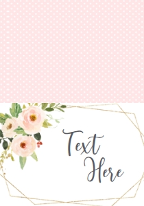 Baby Shower Peach Pink Gold Frame Food Tent: Baby Shower Peach Pink Gold Frame Invite