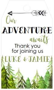 Baby Shower Adventure Forest Favor Tag: Baby Shower Adventure Forest