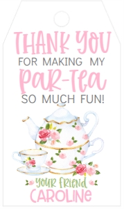 Birthday Par-Tea Favor Tag: Birthday Par-Tea