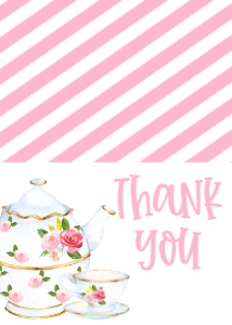 Birthday Par-Tea Thank You Card: Birthday Par-Tea