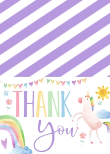 Birthday Unicorn V2 Thank You: Birthday Unicorn V2