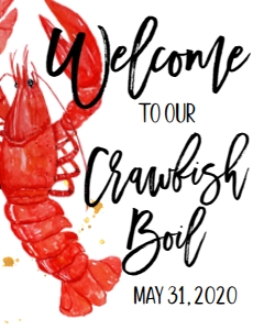 Crawfish Boil Mad Couple Shower Welcome Sign: Crawfish Boil Couples Shower