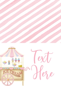 Birthday Ice Cream Cart Double Party Food Tent Single Page: Birthday Ice Cream Cart Double Party