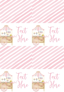 Birthday Ice Cream Cart Double Party Food Tent Full page: Birthday Ice Cream Cart Double Party