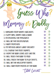BSG Mommy or Daddy King Cake Baby: BSG Mommy or Daddy King Cake Baby