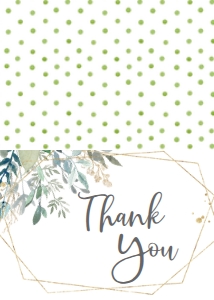 Gold Frame Foliage Thank You: Communion Gold Frame Foliage Invitation