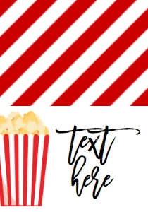 Birthday Movie Night Red White Food Tent Single Page: School PTO Family Movie Night