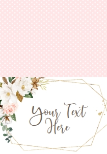 Baby Shower Cotton Gold Frame Food Tent: Baby Shower Cotton Gold Frame Invite