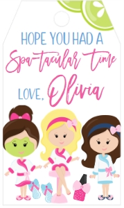 Birthday Spa Party BBB Favor Tag: Birthday Spa Party BBB