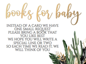 Baby Shower Oh Baby Desert Book Card: Baby Shower Oh Baby Desert Invitation