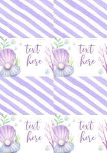 Birthday Mermaid Shellebrate Food Tent Full Page: Birthday Mermaid Shellebrate Invite