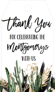 Adios Farewell Desert Party Favor Tag: Adios Farewell Desert Party Invite