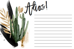 Adios Farewell Desert Blank Notecard 6x4: Adios Farewell Desert Party Invite