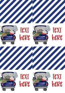 Birthday Fishing Truck Food Tent Full Page: Birthday Fishing Truck 7x5
