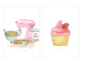 Birthday Baking Party Banner: Birthday Baking Party