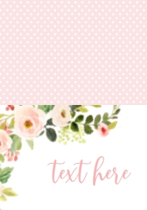 Communion Pink Floral Frame Food Tent: Baptism Pink Floral Frame
