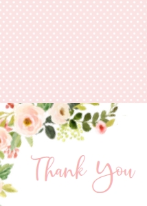 Communion Pink Floral Frame Thank You: Baptism Pink Floral Frame