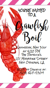 Crawfish Boil Text Invite: Crawfish boil