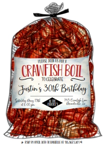 Crawfish Boil Sack Birthday: Crawfish Boil Sack Birthday
