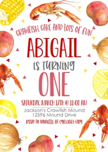 Birthday Crawfish Cake Kids design preview