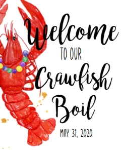 Mardi Gras Crawfish Welcome Sign: Mardi Gras Crawfish