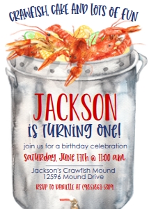 Crawfish Boil Pot Kid Birthday Cake design preview