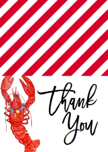 Crawfish Boil Mardi Gras Couples Shower Thank You: Crawfish Boil Mardi Gras Couple Shower