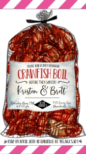 Crawfish Boil Sack Rehearsal Dinner Text Invite: Crawfish Boil Sack Rehearsal Dinner