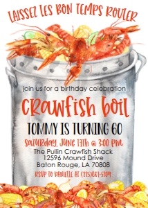 Crawfish Boil Pot Laissez Birthday design preview
