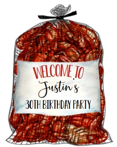Crawfish Boil Sack Birthday Welcome Sign: Crawfish Boil Sack Birthday